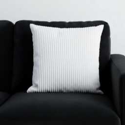 Luxury Super Soft White Corduroy Cord Jumbo Cushion Cover - Decorative Home Sofa Throw Pillow Case With Hidden Zip - 40x40cm/16x16 - thumbnail 4
