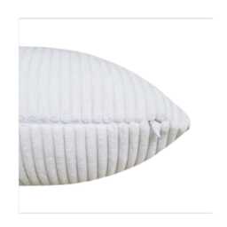 Luxury Super Soft White Corduroy Cord Jumbo Cushion Cover - Decorative Home Sofa Throw Pillow Case With Hidden Zip - 40x40cm/16x16 - thumbnail 3