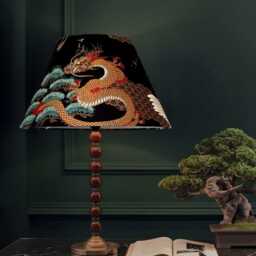 Japanese Golden Dragon Empire/Conical Lampshade - thumbnail 2