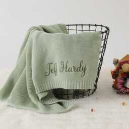Personalised Baby Blanket, Embroidered Name Blanket For Newborn, Soft Shower Gifts, Keepsake Boys Or Girls, Gifts - thumbnail 3