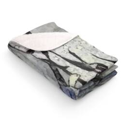 "Birds in Flight, Sherpa Fleece Blanket, Vintage Illustration From 1910, Japanese Mythology, 50""x60" - thumbnail 2