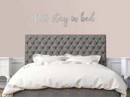 Let's Stay in Bed Wooden Words Wall Art, Bedroom Statement Piece - thumbnail 1