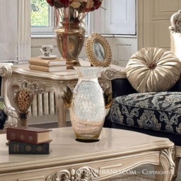 Murano Glass Vase Black & Gold Leaf, Made in Italy - thumbnail 2
