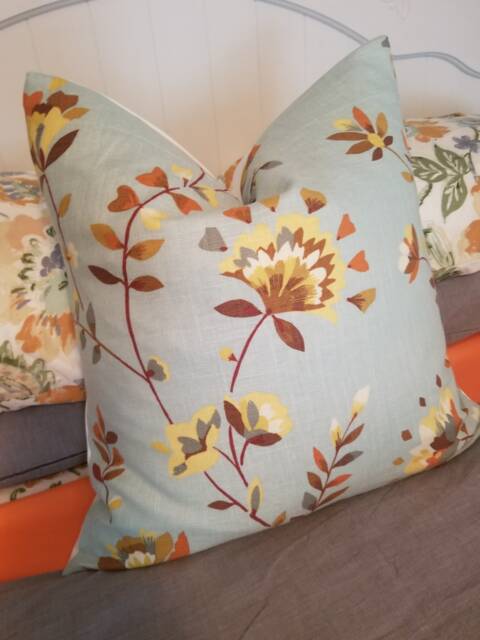 Linen Blend.fall Floral.summer Pillow Covers.toss Pillows.throw Pillows.cushion Covers.slipcovers.home Decor.fall Decor Accents - image 1