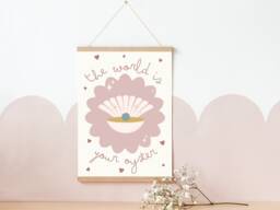 The World Is Your Oyster Pretty Heart Print. Perfect For Childs Room Or Playroom - Print Only - thumbnail 1