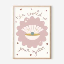 The World Is Your Oyster Pretty Heart Print. Perfect For Childs Room Or Playroom - Print Only - thumbnail 2