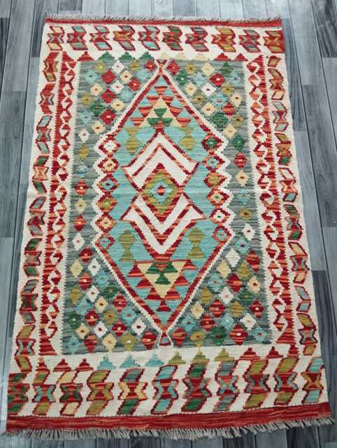 Heritage Tribal, Handmade Artisan Afghan Turkish Scandinavian Navajo Bohemian Flatweave Wool Multicolour Kilim Rug 152x99 cm - image 1