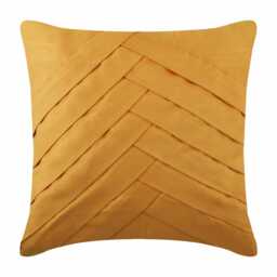 "Decorative Pintucks, Textured, Striped Mustard Yellow Pillow Case 24""x24""/26""x26" - thumbnail 1