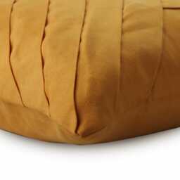 "Decorative Pintucks, Textured, Striped Mustard Yellow Pillow Case 24""x24""/26""x26" - thumbnail 2