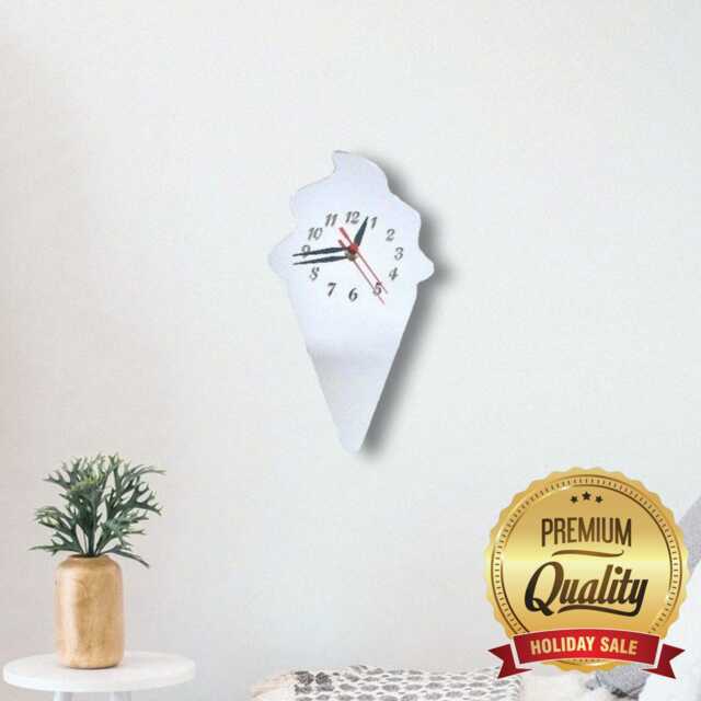 Ice Cream Acrylic Clock - Many Colours Available - Bespoke Shapes & Sizes Made - image 1
