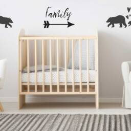 Woodland Nursery Stencils Reusable Nordic Decor, Wall Art - thumbnail 2