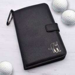 Black Panther Design - Personalised Leatherette Golf Organiser Complete With Divot Repairer, Marker, Tees, Scorecard & Pencils
