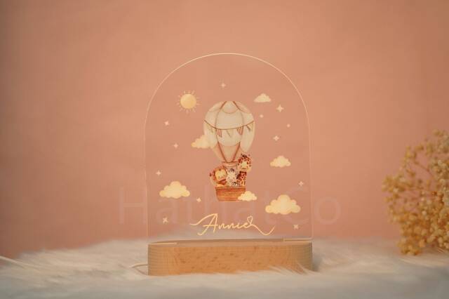 Custom Name Nursery Night Light Personalized Baby Room Decor - image 1