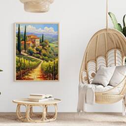 Tuscany Vineyard Print Italian Landscape Wall Art - thumbnail 3