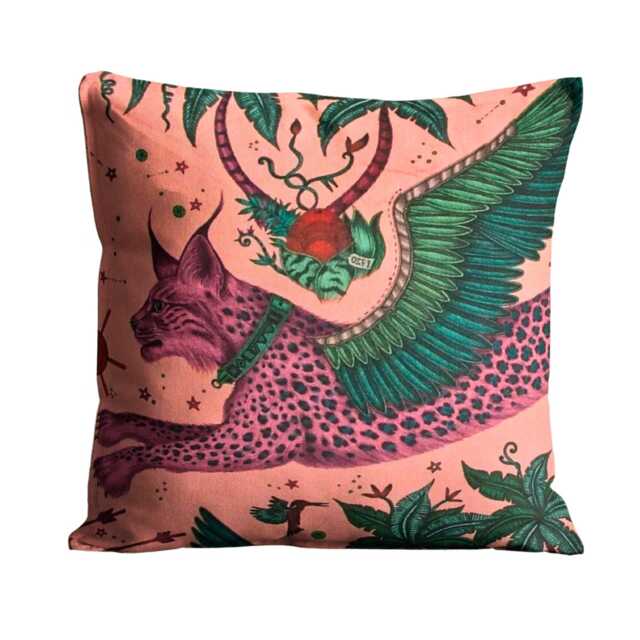 Clarke & Clarke, Coral Purple Velvet Cushion Cover, Throw Pillow Home Decor - image 1