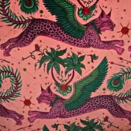 Clarke & Clarke, Coral Purple Velvet Cushion Cover, Throw Pillow Home Decor - thumbnail 3