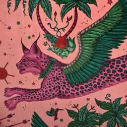 Clarke & Clarke, Coral Purple Velvet Cushion Cover, Throw Pillow Home Decor - thumbnail 2