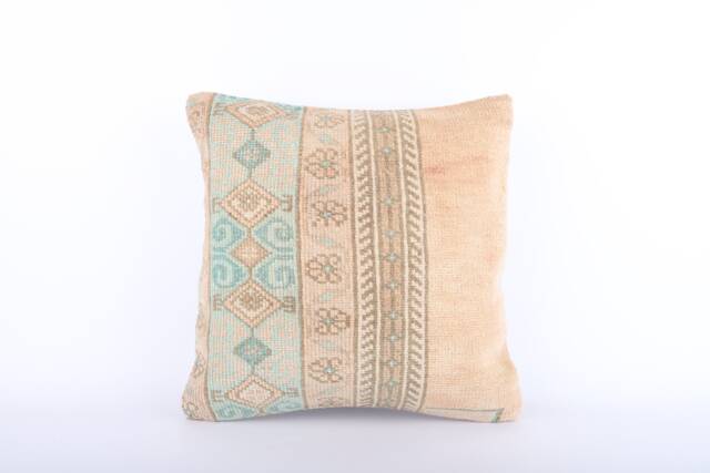 Handwoven Turkish Kilim Pillow Cover Boho Home Decor - 18x18 - image 1