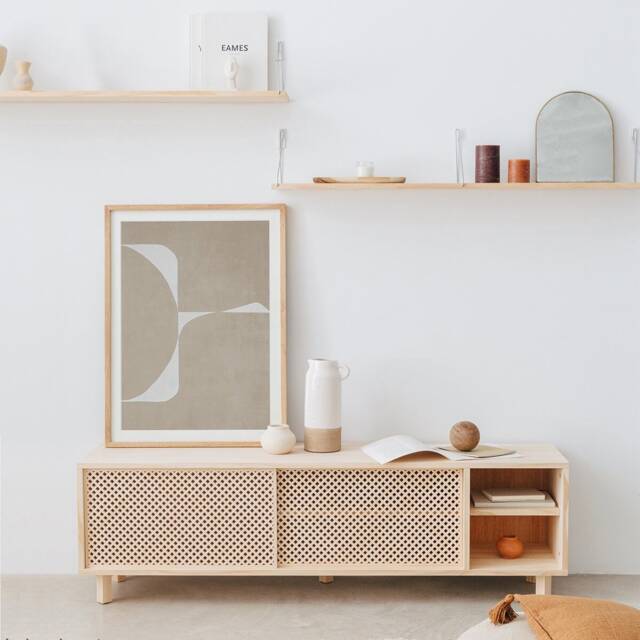 Solid Wood Tv Cabinet, Multimedia Console - Mora - image 1