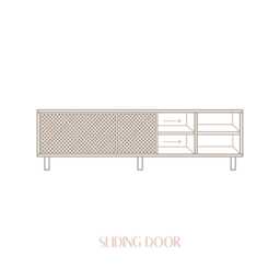 Solid Wood Tv Cabinet, Multimedia Console - Mora - thumbnail 4