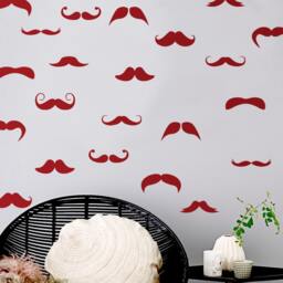 Mustache Wall Decal Set Old Fashion Decor, Removable Vinyl - thumbnail 3