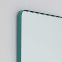 Quadris??? Rectangular Minimalist Mirror With Mint Turquoise Frame - Xl - thumbnail 4