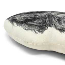 Cavalier King Charles Pillow, Black & White Silkscreen, Dog Lover Gift - thumbnail 2