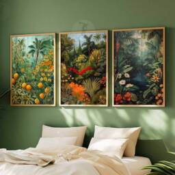Henri Rousseau Floral Set Of 3 Posters, Boho Wall Print, Botanical Art, Tropical Decor, Jungle Aesthetic, Art - thumbnail 3