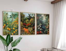 Henri Rousseau Floral Set Of 3 Posters, Boho Wall Print, Botanical Art, Tropical Decor, Jungle Aesthetic, Art - thumbnail 1