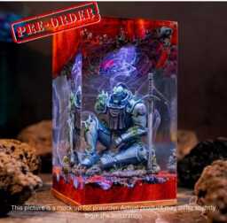 Fullmetal Alchemist Alphonse Elric Resin Lamp- Anime Night Light -Custom Epoxy Diorama Desk Decor Gift For Gamer