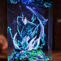 Fullmetal Alchemist Alphonse Elric Resin Lamp- Anime Night Light -Custom Epoxy Diorama Desk Decor Gift For Gamer - thumbnail 4