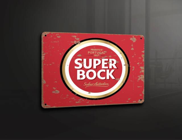 Superbock Portugal Beer Drink - Metal Sign Plaque Wall Art Decor Signage