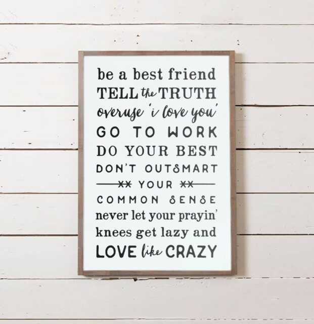 Country Wall Decor, Family Rules Sign, House Love Farmhouse Fixer Upper Newlywed Gift - image 1