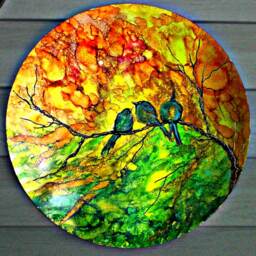 Hand Painted Bluebird Metal Wall Art, 14 - thumbnail 3