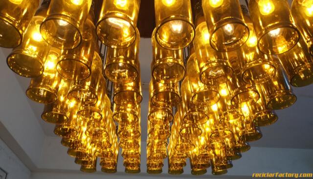 Beer Bottle Chandelier For Restro Bar - Cafe Hotel Light Fixture - image 1