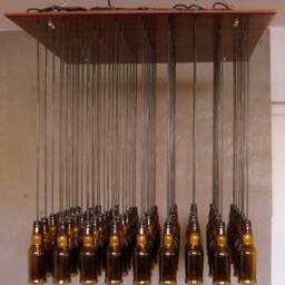 Beer Bottle Chandelier For Restro Bar - Cafe Hotel Light Fixture - thumbnail 3