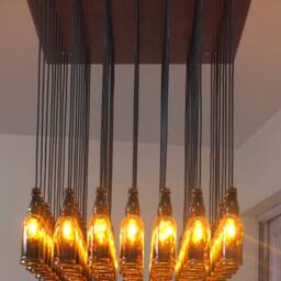 Beer Bottle Chandelier For Restro Bar - Cafe Hotel Light Fixture - thumbnail 2