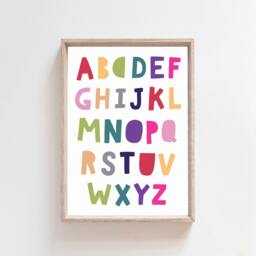 Set Of 6 Girls Nursery Prints, Rainbow Bedroom Wall Art, Rainbow, Playroom Pink - thumbnail 3