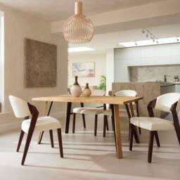 Calia Style Rustic Dining Table Industrial Wood Handmade Bh Legs Wooden/Steel Black - thumbnail 2