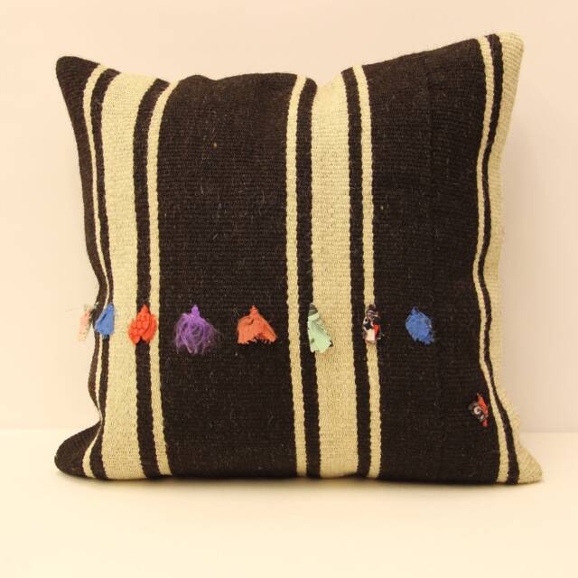 18x18 Kilim Pillowcover Turkish Handmade Decorative Square Homedesign Vintage Rustic Boho Throw Cushion Covers Sitting Pillowcase 4Kbf-4 - image 1