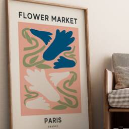 Flower Market Print Poster, Print, Aesthetic Floral Paris Wall Art Home Decor, Poster - thumbnail 3