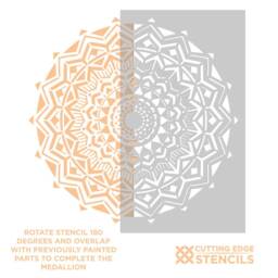 Tribal Fire Mandala Stencil For Walls - Mandala Wall Stencil Large Wall For Painting Better Than Decals - thumbnail 4