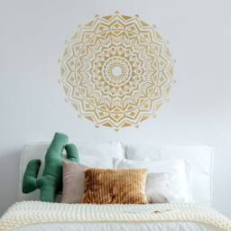 Tribal Fire Mandala Stencil For Walls - Mandala Wall Stencil Large Wall For Painting Better Than Decals - thumbnail 2