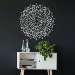 Tribal Fire Mandala Stencil For Walls - Mandala Wall Stencil Large Wall For Painting Better Than Decals - thumbnail 1
