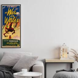"Large Wood Wall Art ""The War Of The Worlds" - thumbnail 3