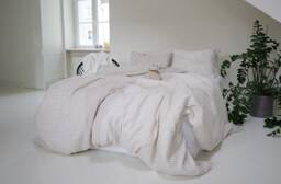 striped & Checked Linen Bedding Set Handmade Flax Duvet Cover