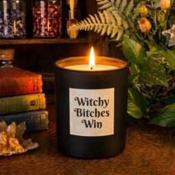 Witchy Bitches Win Candle - High Quality Soy Wax - Manifestation Witchcraft Gifts For Her Aromatherapy - thumbnail 2