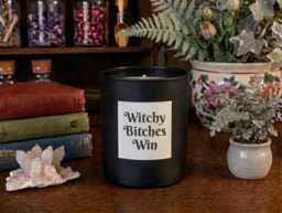 Witchy Bitches Win Candle - High Quality Soy Wax - Manifestation Witchcraft Gifts For Her Aromatherapy - thumbnail 1