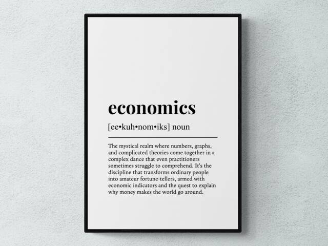 Economics Funny Definition Education Subject Gift Wall Art Print - image 1