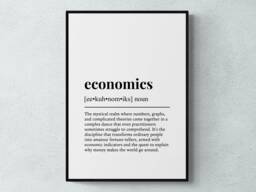 Economics Funny Definition Education Subject Gift Wall Art Print - thumbnail 1